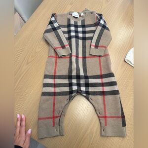 Burberry Plaid Baby Jumpsuit